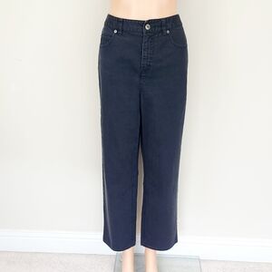 Talbots Stretch Wide Leg Black Jeans Pants